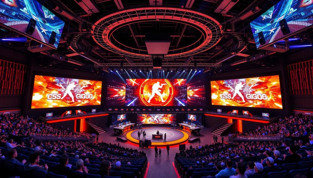 Современная киберспортивная арена для турниров по CS:GO